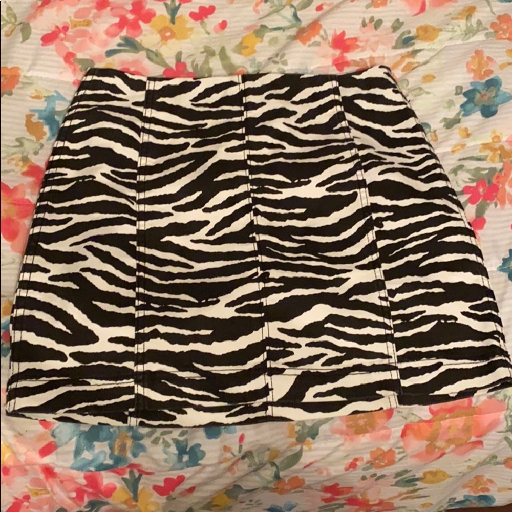 Zebra Print Skirt